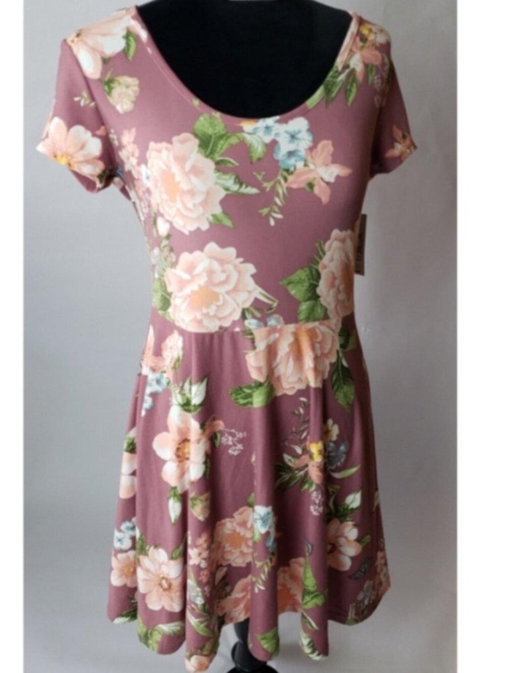 No Boundaries Floral Skater Dress Size Large NEW NWT